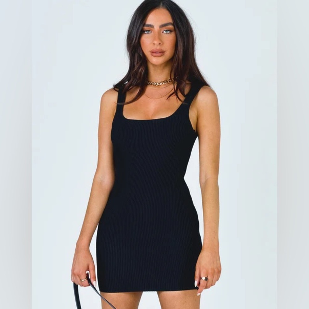 Princess Polly Black Tank Mini Dress